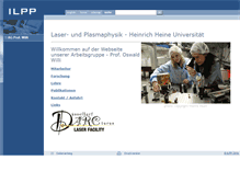 Tablet Screenshot of laserphy.uni-duesseldorf.de